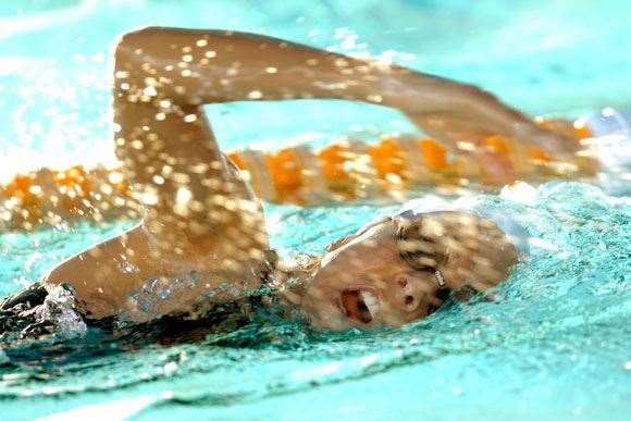 In the pool