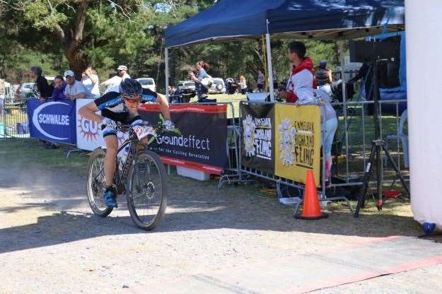 Brad Morton wins the 4 up sprint in the men's Half Fling