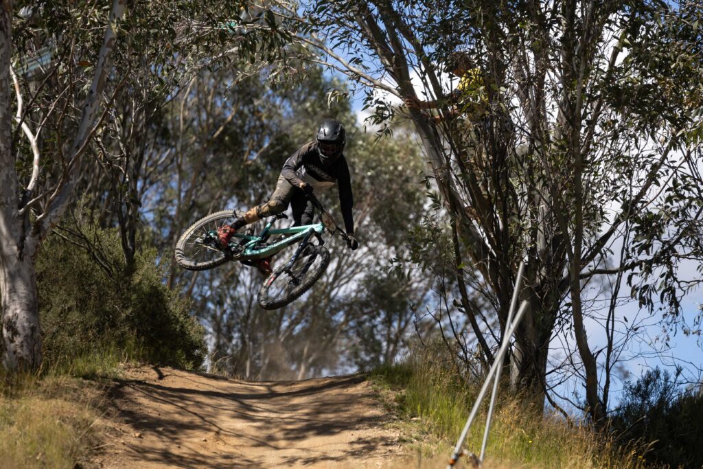 Throwing down a whip during the Fox Flow Motion Cup